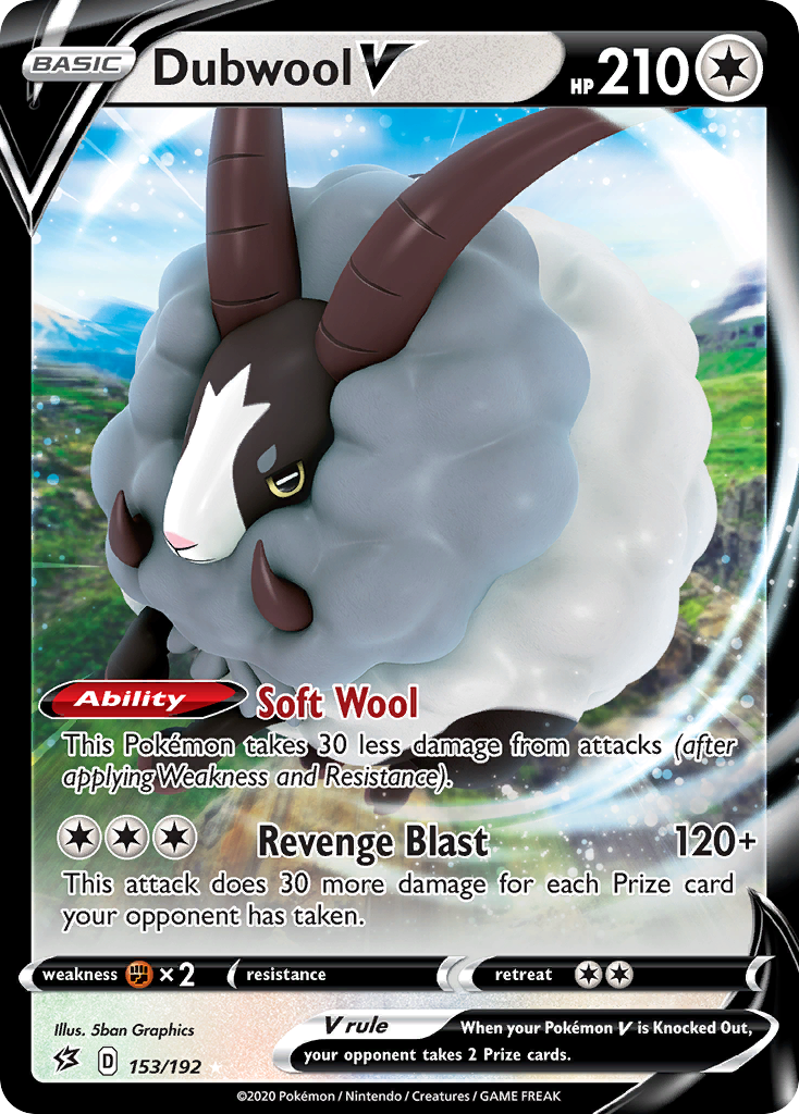 Dubwool V 153/192 - SWSH02 Rebel Clash Holofoil