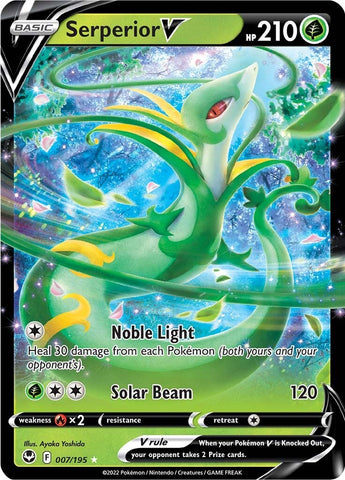 Serperior V 7/195 - SWSH12 Silver Tempest Holofoil