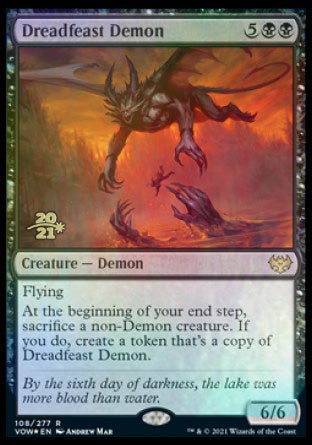 Dreadfeast Demon (PRE-108) - Innistrad: Crimson Vow Promos Foil