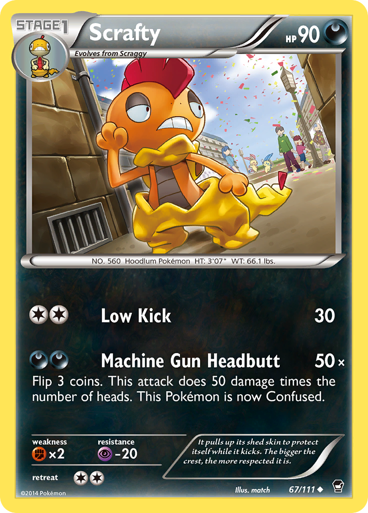 Scrafty 67/111 - XY  Furious Fists