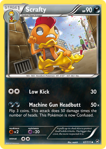 Scrafty 67/111 - XY  Furious Fists