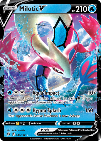 Milotic V 43/192 - SWSH02 Rebel Clash Holofoil