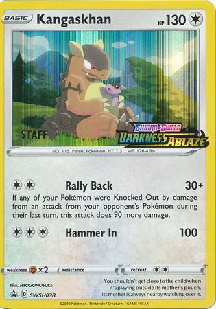 Kangaskhan - SWSH038 (Prerelease) [Staff] - SWSH Sword & Shield Promo Cards Holofoil