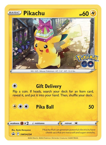 Pikachu - SWSH234 SWSH234/307 - SWSH Sword & Shield Promo Cards Holofoil