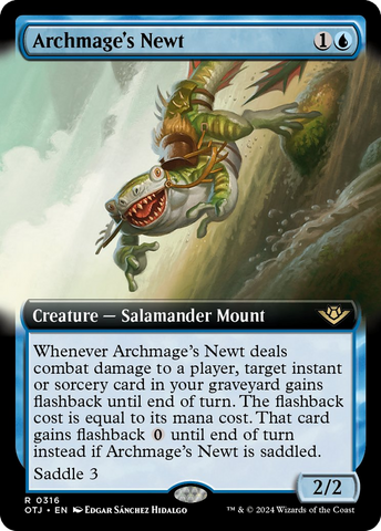 Archmage's Newt (Extended Art) (OTJ-316) - Outlaws of Thunder Junction: (Extended Art)