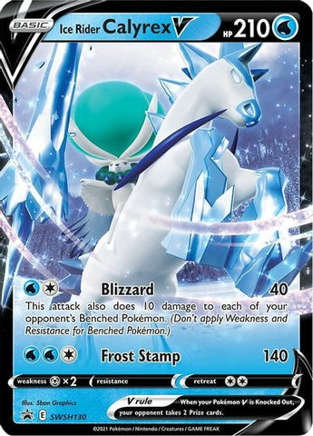 Ice Rider Calyrex V - SWSH130 - Jumbo Cards Holofoil