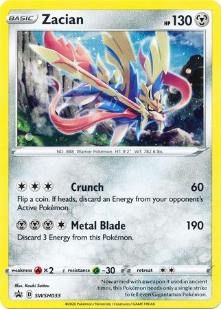 Zacian - SWSH033/307 - SWSH Sword & Shield Promo Cards Holofoil