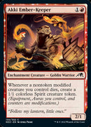 Akki Ember-Keeper (NEO-130) - Kamigawa: Neon Dynasty: (enchantment)