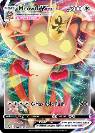 Meowth VMAX - SWSH005 - Jumbo Cards Holofoil