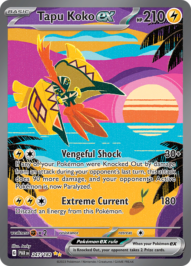 Tapu Koko ex - 247/182 247 - SV04 Paradox Rift Holofoil