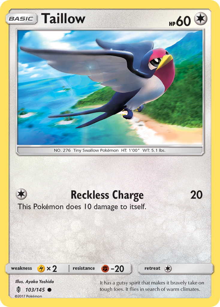 Taillow 103/145 - SM  Guardians Rising