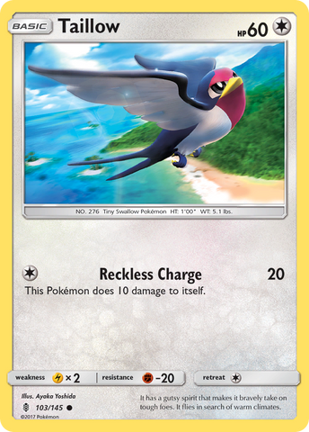 Taillow 103/145 - SM  Guardians Rising