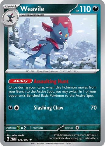 Weavile 134 - SV02 Paldea Evolved Holofoil