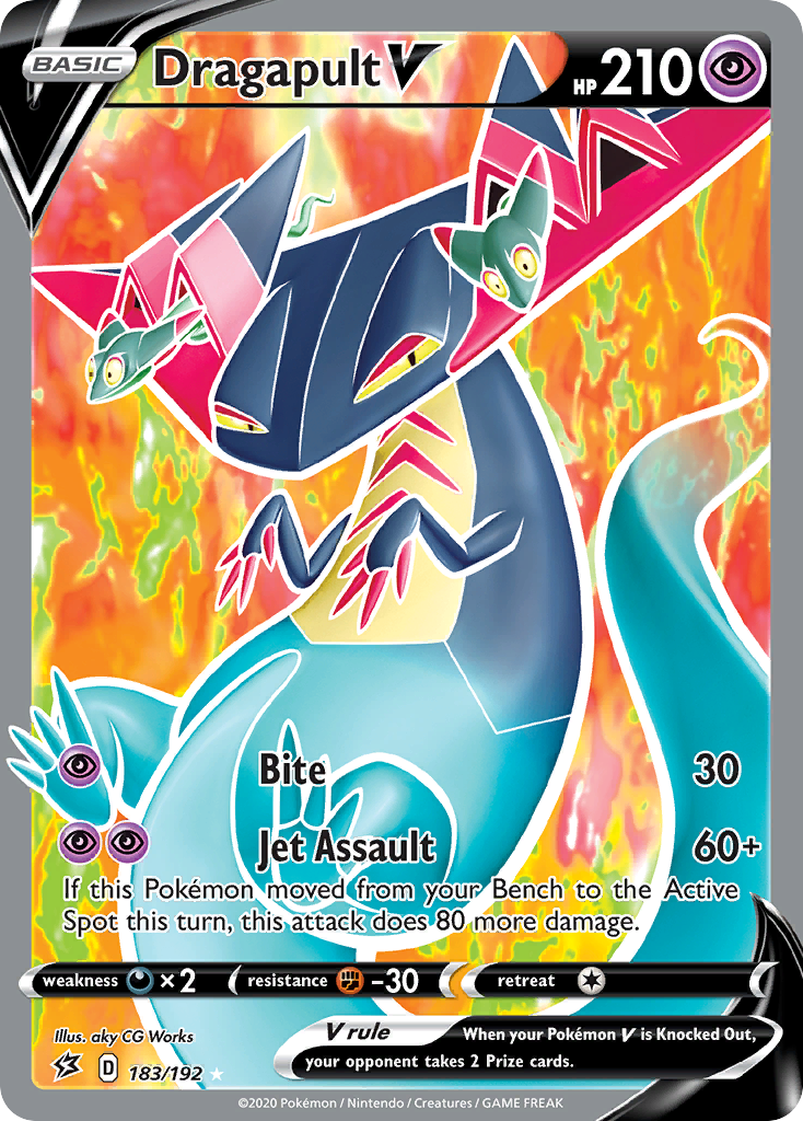 Dragapult V (Full Art) 183/192 - SWSH02 Rebel Clash Holofoil