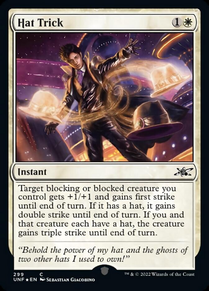 Hat Trick (Galaxy Foil) (UNF-299) - Unfinity Foil
