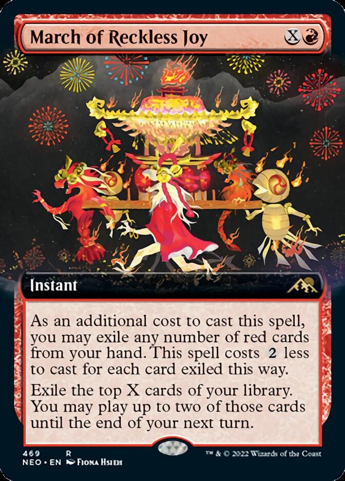 March of Reckless Joy (Extended Art) (NEO-469) - Kamigawa: Neon Dynasty: (Extended Art)
