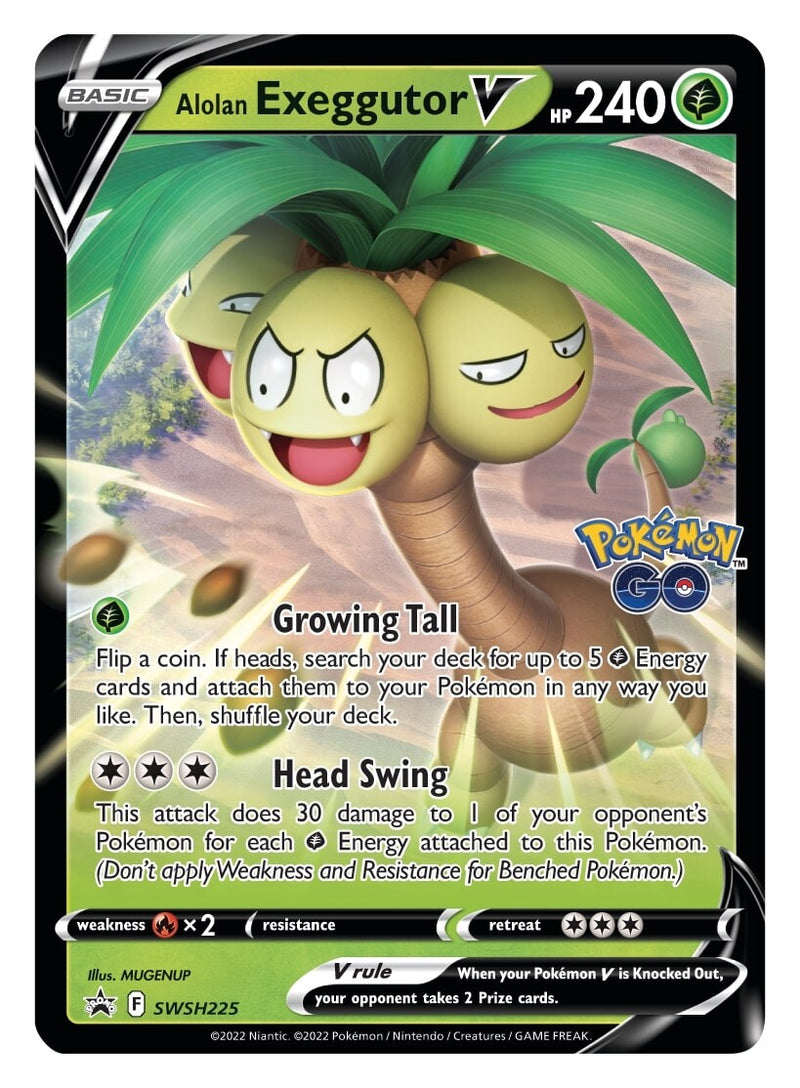 Alolan Exeggutor V - SWSH225 SWSH225/307 - SWSH Sword & Shield Promo Cards Holofoil