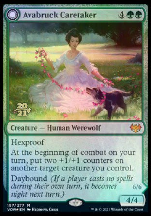 Avabruck Caretaker (PRE-187) - Innistrad: Crimson Vow Promos: (Double Faced Transform) Foil