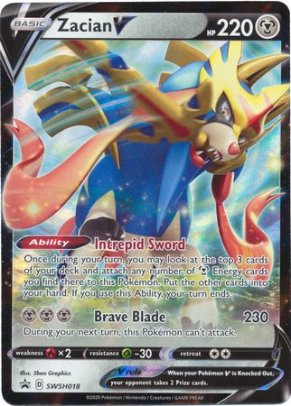 Zacian V - SWSH018 SWSH018/307 - SWSH Sword & Shield Promo Cards Holofoil