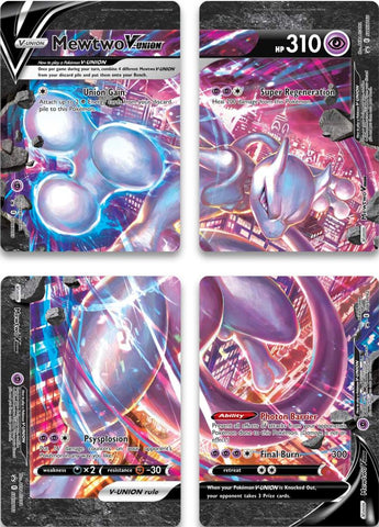 Mewtwo V-UNION [Set of 4] - SWSH Sword & Shield Promo Cards Holofoil