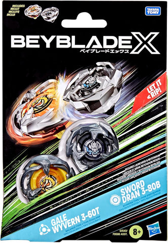 Beyblade X Gale Wyvern 3-60T and Sword Dran 3-80B Dual Pack