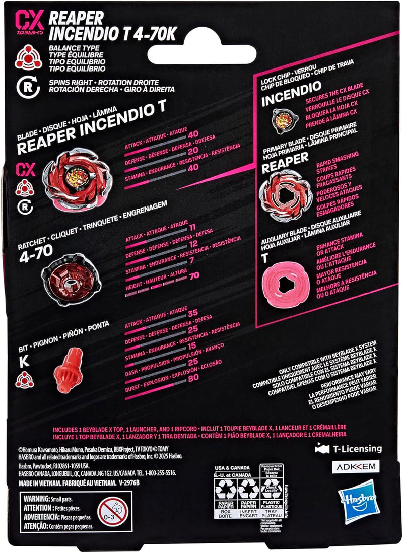 Beyblade X Reaper Incendio T 4-70K Starter Pack