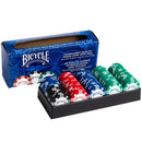 Bicycle Tournament Quality Clay 8 Gram Poker Chips with tray 100count