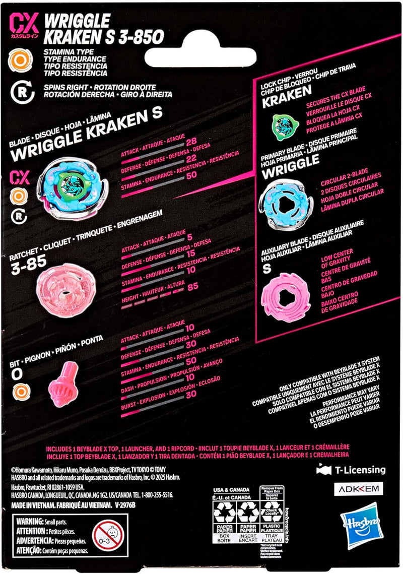 Beyblade X Wriggle Kraken S 3-85O Starter Pack