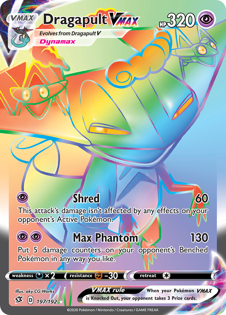 Dragapult VMAX (Secret) 197/192 - SWSH02 Rebel Clash Holofoil