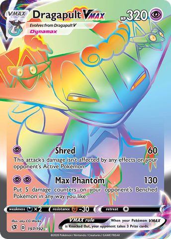 Dragapult VMAX (Secret) 197/192 - SWSH02 Rebel Clash Holofoil