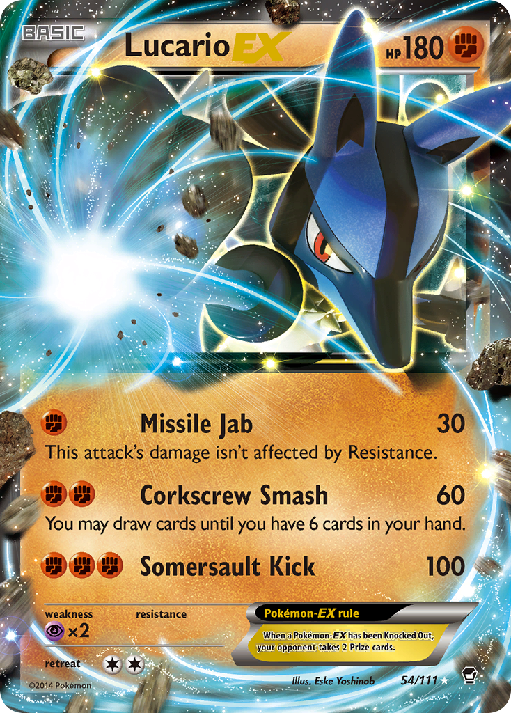 Lucario EX 54/111 - XY  Furious Fists Holofoil