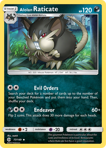 Alolan Raticate 77/149 - SM Base Set
