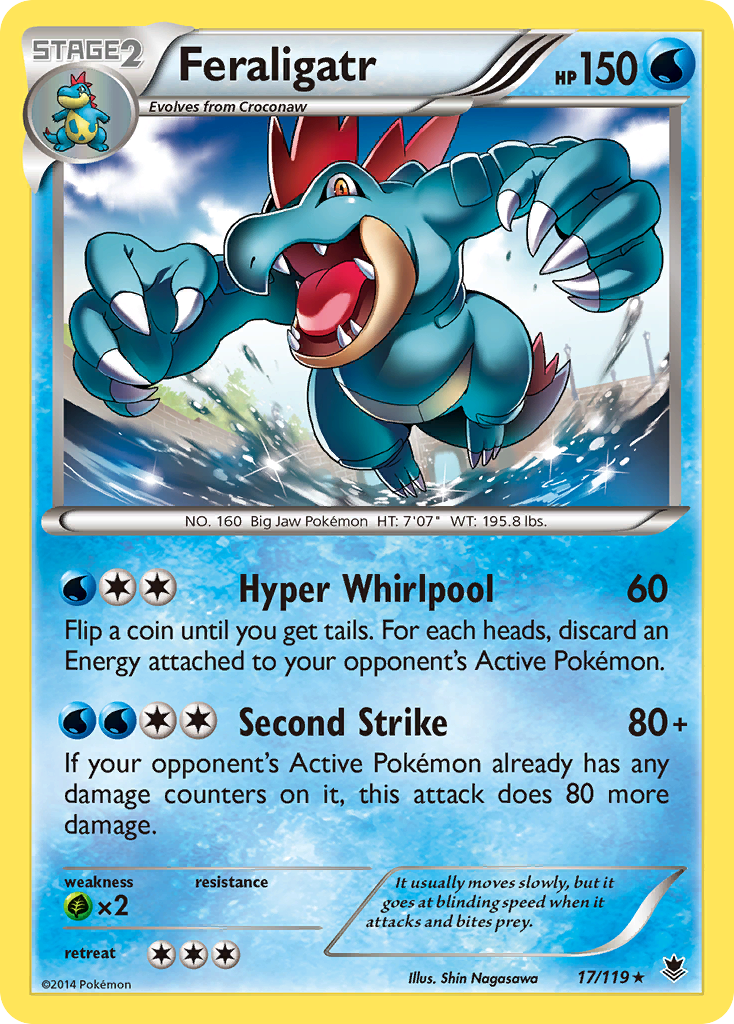 Feraligatr 17/119 - XY  Phantom Forces Holofoil