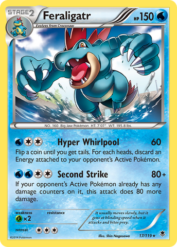 Feraligatr 17/119 - XY  Phantom Forces Holofoil