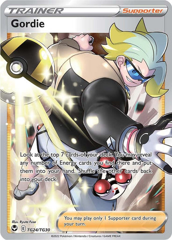 Gordie TG24/30 - SWSH12 Silver Tempest Trainer Gallery Holofoil