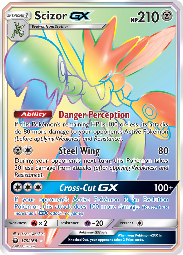 Scizor GX (Secret)/168 - SM  Celestial Storm Holofoil