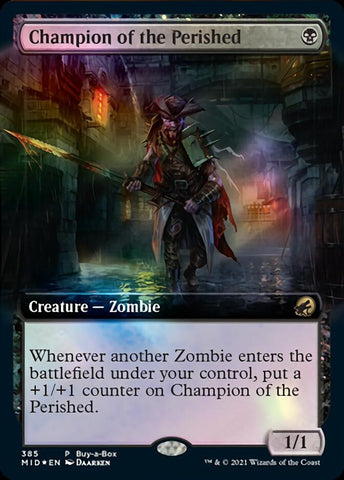 Champion of the Perished (BABP-385) - Innistrad: Midnight Hunt: (Extended Art) Foil