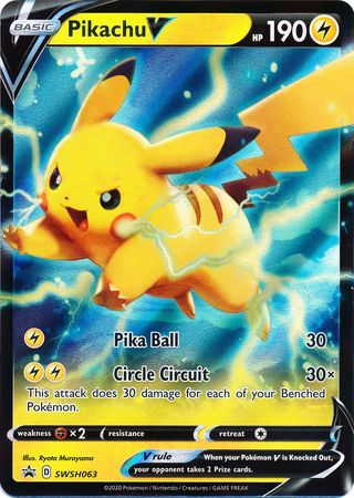 Pikachu V - SWSH063 SWSH063/307 - SWSH Sword & Shield Promo Cards Holofoil