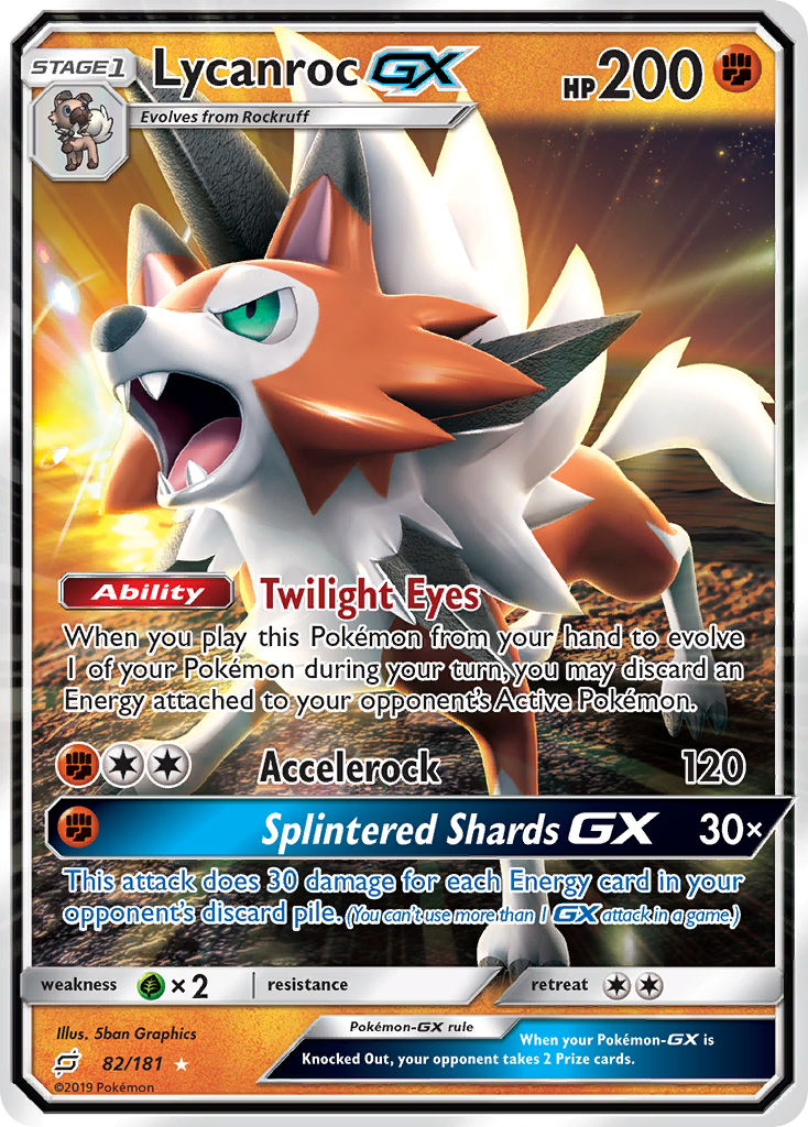 Lycanroc GX 82/181 - SM  Team Up Holofoil