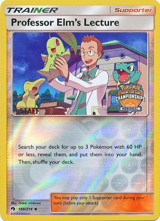 Professor Elm's Lecture - 188/214 (Regional Championships) [Staff] - League & Championship Cards Reverse Holofoil