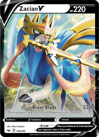 Zacian V - 138/202 - Jumbo Cards Holofoil