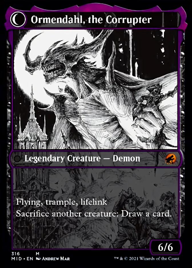 Jerren, Corrupted Bishop (Showcase) (MID-316) - Innistrad: Midnight Hunt: (Showcase, Double Faced Transform)