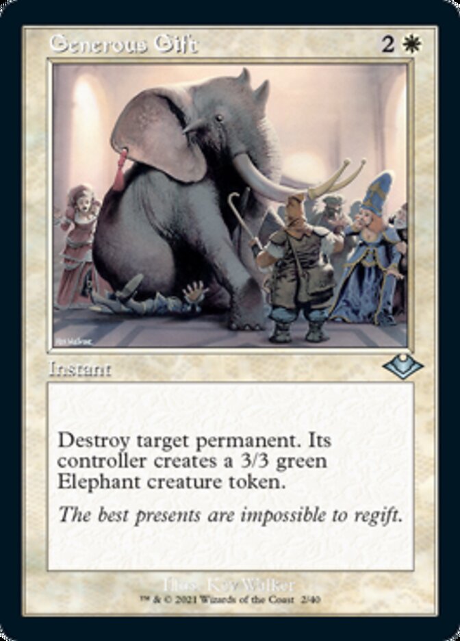 Generous Gift (Retro Frame) (MH1-002) - Modern Horizons 1 Timeshifts Foil