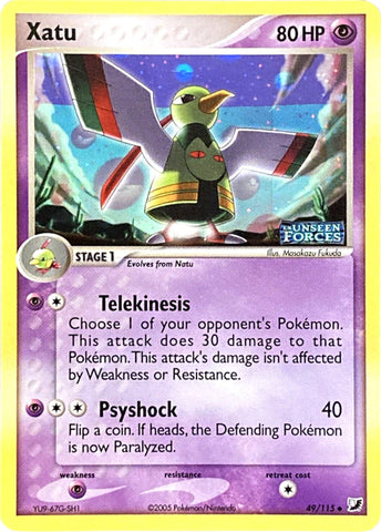 Xatu/115 - Unseen Forces Reverse Holofoil