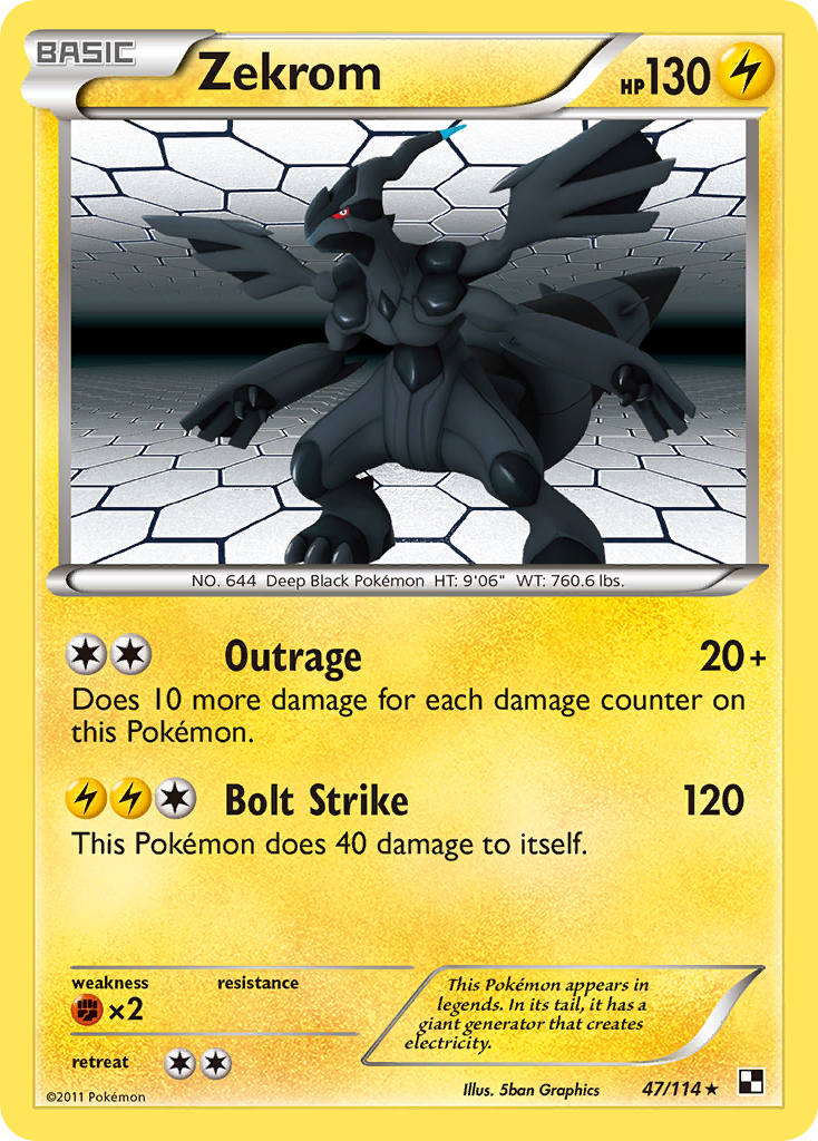 Zekrom 47/114 - Black and White Holofoil