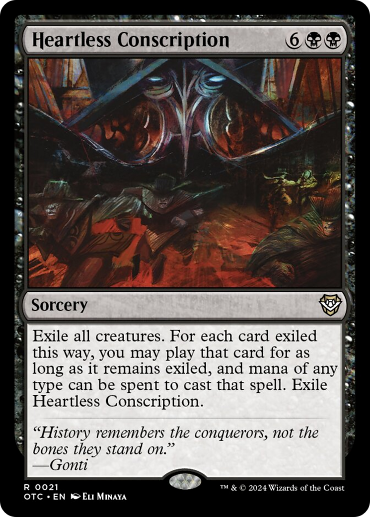 Heartless Conscription (OTC-021) - Outlaws of Thunder Junction Commander