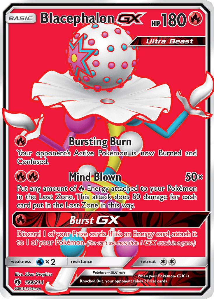Blacephalon GX (Full Art)/214 - SM  Lost Thunder Holofoil