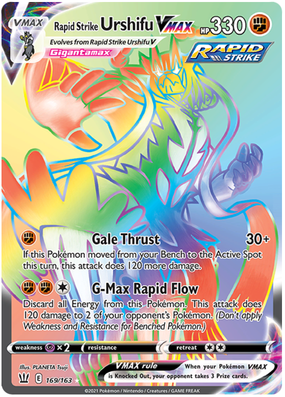 Rapid Strike Urshifu VMAX (Secret) 169/163 - SWSH05 Battle Styles Holofoil