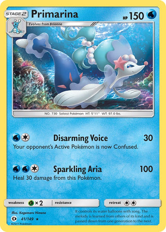 Primarina - 041/149 (Cracked Ice Holo) 41 - Deck Exclusives Holofoil