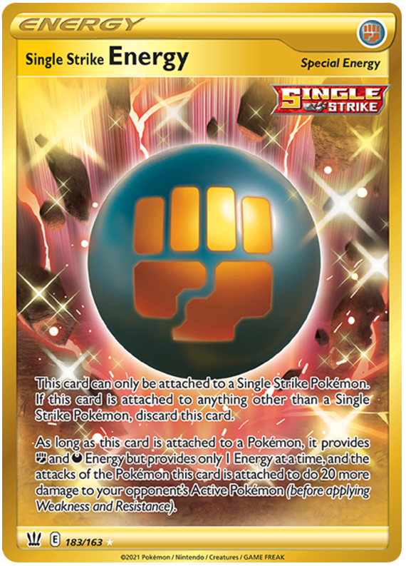 Single Strike Energy (Secret) 183/163 - SWSH05 Battle Styles Holofoil